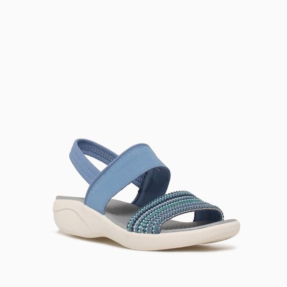 Bzees Women's Cali Sandal Blue Multi - Picture 3 of 5